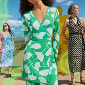 NEW Diane Von Furstenberg Ginkgo Green Sweater Wrap Top - DVF for Target M